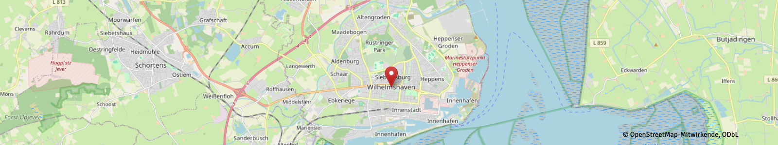Screenshot Kartenausschnitt Wilhelmshaven